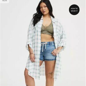 Torrid Oversized Shacket Plaid